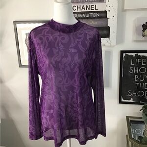 Sterling Kreek Women's Purple Mesh Top (XL)